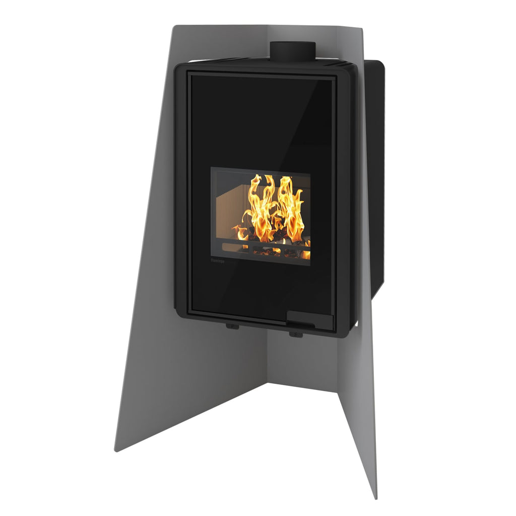 HS Flamingo Deluxe Island Kaminofen Grau